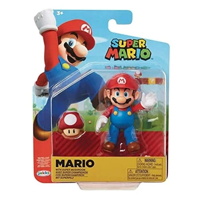 Afbeelding van Super Mario Action Figure with Mushroom