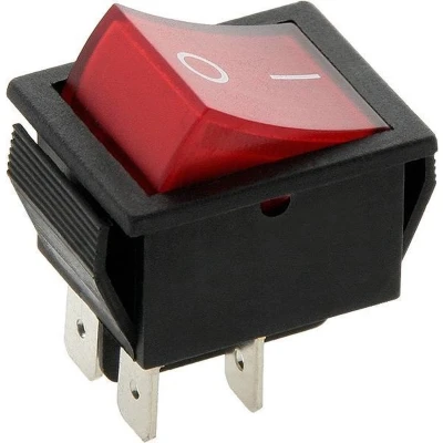 Afbeelding van Schakelaar rood 250 volt 16A verlicht