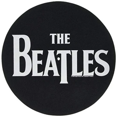 Afbeelding van The Beatles Drop T Logo &amp; JPGR Platenspeler Slipmat Zwart