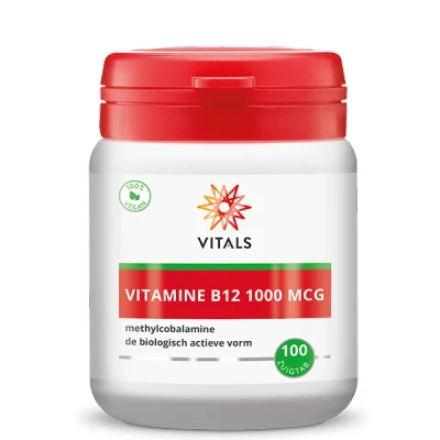 Afbeelding van Gratis Verzending: 2x Vitals Vitamine B12 Methyl 1000 mcg 100 tabletten