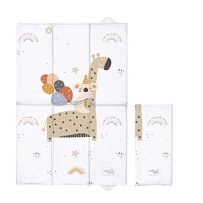 Afbeelding van Ceba baby Draagbare aankleedkussen voor onderweg, wasbaar, 60 x 40 cm, giraffe