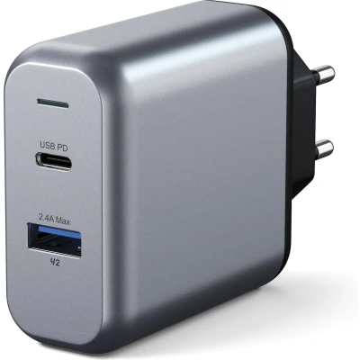 Afbeelding van Satechi dual oplader USB C en A (30W)