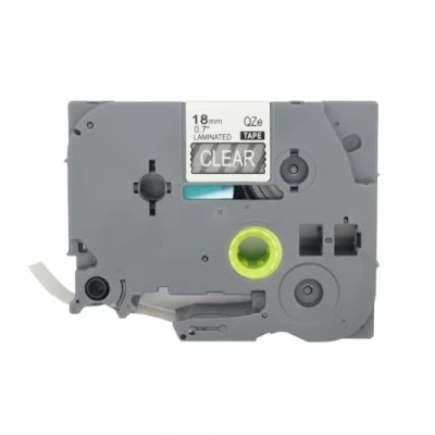 Afbeelding van BROVACS 1 Pack Wit op Clear Gelamineerde Label Tape Compatibel voor Brother P Touch Printer TZ 145 TZe 18mm 3/4&quot; OPA4145