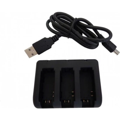 Afbeelding van Camera trio acculader compatibel met GoPro Hero3, Hero3+ en Hero4 accu&#039;s