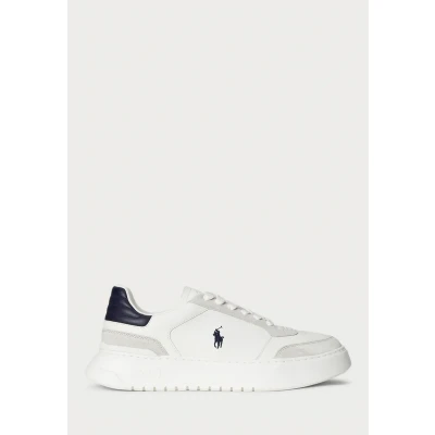 Afbeelding van POLO Ralph Lauren RLite Sport leren sneakers wit/blauw