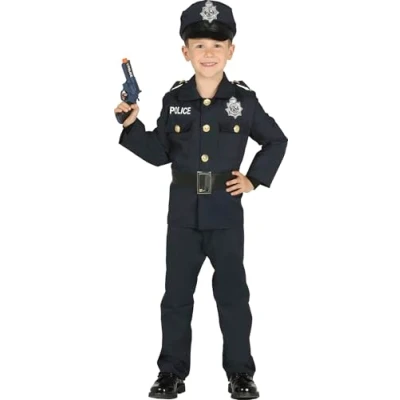 Afbeelding van Fiestas Guirca Kostuum Police Child 10 12 jaar