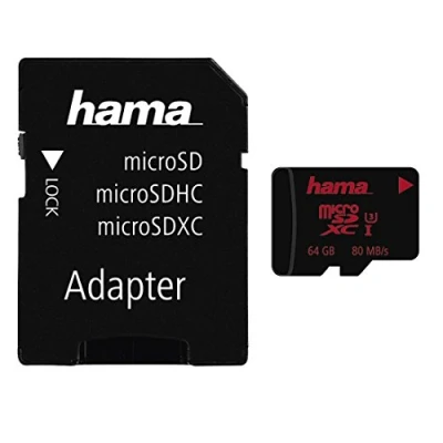 Afbeelding van Hama microSDXC 64GB UHS Speed Class 3 I 80MB/s + Adapter/Mobile