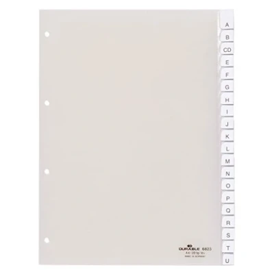 Afbeelding van Durable Tabbladen A4 20 delig gelaste tabs en voorblad, 80x80x80 mm