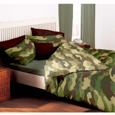 Afbeelding van Price Right Home Camouflage dubbel dekbedovertrek en kussensloop set ca. Afmetingen: 200 cm x cm, 50 75