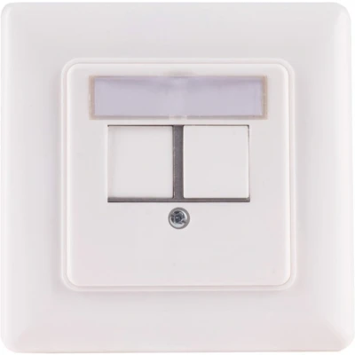 Afbeelding van Wandcontactdoos voor 2 Keystone modules / wit (RAL9016)