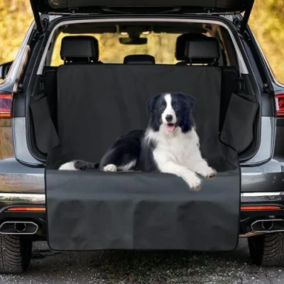 Afbeelding van BYZESTY kofferbakbescherming hond, hondendeken, met zijbescherming, kofferbakbeschermingsmat auto, voor combi, bestelwagen, auto