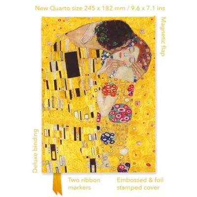 Afbeelding van Flame Tree Quarto Notebook Gustav Klimt: The Kiss (Foiled Journal)