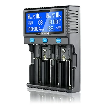 Afbeelding van Oplader voor Cylindrische Li ion en Ni MH batterijen everActive UC 4200