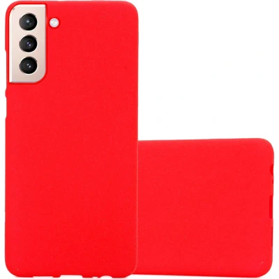 Afbeelding van Cadorabo Hoesje geschikt voor Samsung Galaxy S22 in FROST ROOD Beschermhoes gemaakt van flexibel TPU silicone Case Cover