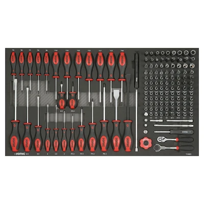 Afbeelding van Sonic 114602 Schroevendraaier en Bit Socket SFS Jumbo Set, 1/4 inch, Set van 146