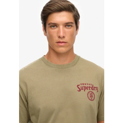 Afbeelding van Tokyo Narrative Losse T shirt Khaki Grootte: XL