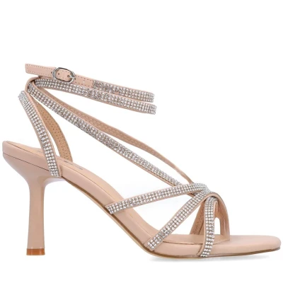 Afbeelding van Sacha sandalettes met strass beige