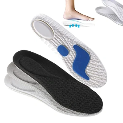 Afbeelding van BounceBoost Insoles Shock Absorption Arch Support Inserts Running Shoes Replacement for Men Women (39 40,3Pcs)
