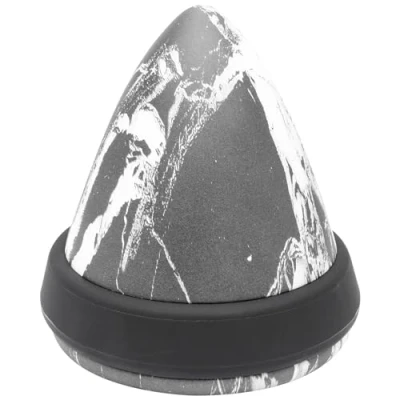 Afbeelding van WAGNER Vloer deurstopper MARMOR CONE BIG diameter Ø 116 x 118 mm, gemaakt van beton in marmerlook, beschermring thermoplastisch rubber, zwart, zware kwaliteit, om neer te zetten 15519802