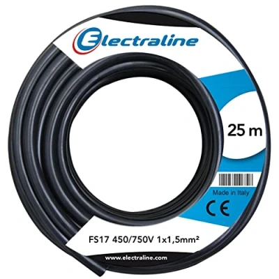 Afbeelding van Electraline 13072 aderleiding FS17, doorsnede 1 x 1,5 mm², zwart, 25 m