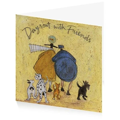 Afbeelding van ArtPress Sam Toft dagje uit met vrienden kunst wenskaart (15 x 15 cm)