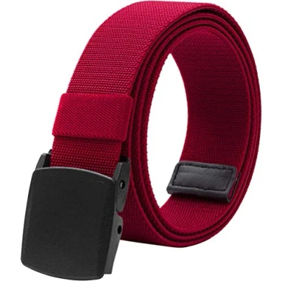 Afbeelding van LionVII Heren Elastische riem Tactical Military met kunststof gesp 130 cm, rood, one size