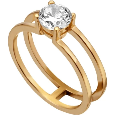 Afbeelding van Esprit ESRG001012 Lillian Ring Zilver Goudkleurig