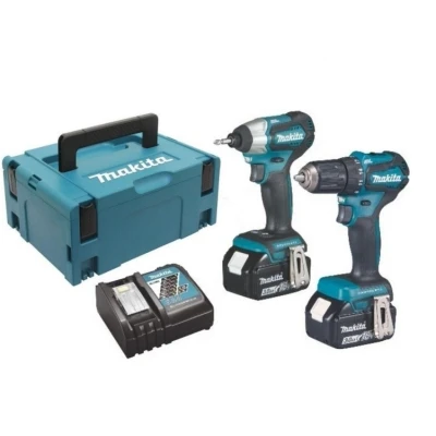 Afbeelding van Makita DLX2220JX2 DDF487 + DTD157 18v Boor /schroefmachine slagschroevendraaier 3,0 Ah accu (2 st)