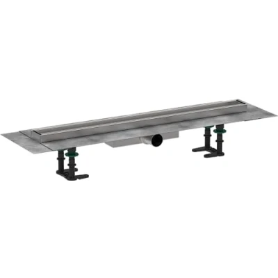 Afbeelding van hansgrohe RainDrain Compact 56165000 Douchegoot 700 vlakke installatie complete set, kleurloos, 70 cm/betegelbaar