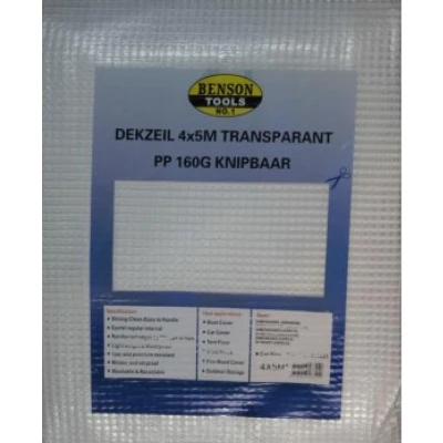 Afbeelding van Benson Dekzeil 16 gram 4 x 5 meter Transparant Wit