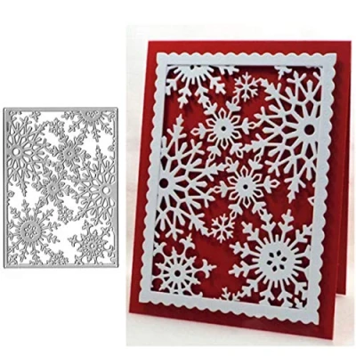 Afbeelding van Kerstmis Sneeuwvlok Metalen Die Snijden, Frame Sneeuw Bloem Snijden Dies Gesneden Stencils voor DIY Scrapbooking Album Decoratieve Embossing Papier Sterft Card Maken