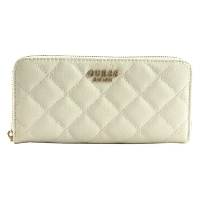 Afbeelding van GUESS Portemonnee Laurel SLG Large Zip Around Wallet White Wit