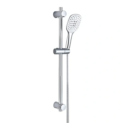 Afbeelding van JOHO Douchestang Chroom 70 cm in RVS 304 Doucheset Douchekolom met en Verstelbare Bevestigingsbeugel Zonder Kraan 3 Straal Handdouche (HB1210CP)