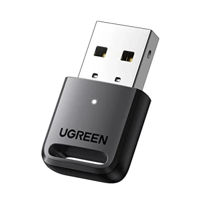 Afbeelding van UGREEN Bluetooth 5.0 USB Adapter voor PC met lage latentie en 20M bereik Dongle, ondersteuning Windows 11/10 / 8.1/7, compatibel game controller Xbox One S, PS5, PS4, headset, toetsenbord, muis, enz.