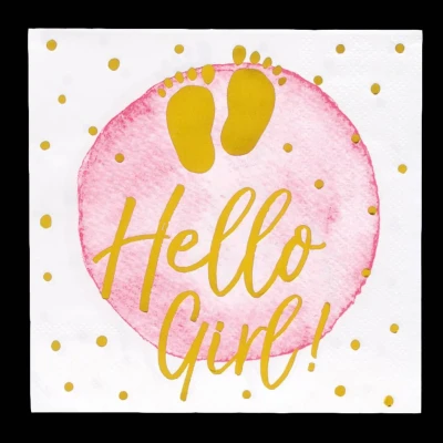 Afbeelding van Servetten Hello Girl! 33x33cm 20 stuks