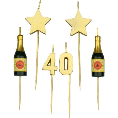 Afbeelding van Party kaarsjes 40 jaar 10 cm