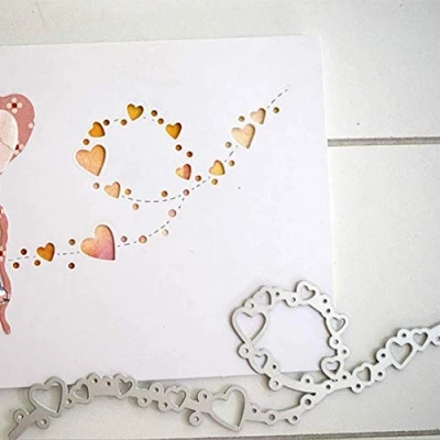 Afbeelding van U horizon Love Heart Cutting Dies, Metal Embossing Stencil for Scrapbooking DIY Album Paper Card Art Craft Decor (Lace Heart)