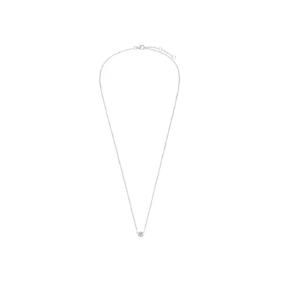 Afbeelding van Lucardi Kinder Zilveren kinderketting bloem Ketting 925 Zilver Zilverkleurig 41 cm