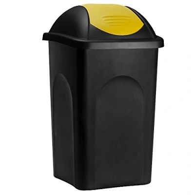 Afbeelding van Stefanplast Prullenbak Klapdeksel 60L 68x41x41cm Kunststof Geel