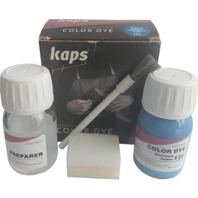 Afbeelding van Kaps Color Dye Schoenverf + Reiniger Set Verf voor Schoenen Leer/Textiel/Synthetische Ledersoorten Blauw