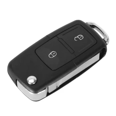 Afbeelding van 2 Knoppen Afstandsbediening Flip Vouwen Autosleutel Shell voor VW MK4 Bora Golf 4 5 6 Passat Polo Touran