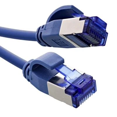 Afbeelding van InLine® Patch cable slim, Cat.6A, S/FTP, TPE (LSZH) flexible, PoE, blue, 10m