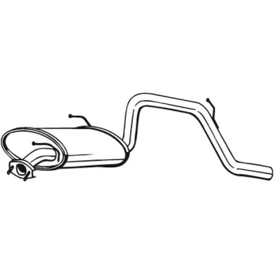 Afbeelding van BOSAL 219 381 Einddemper SUZUKI: Wagon R+ II Hatchback (MM) 1.3, 1.3 4WD 2000 2004