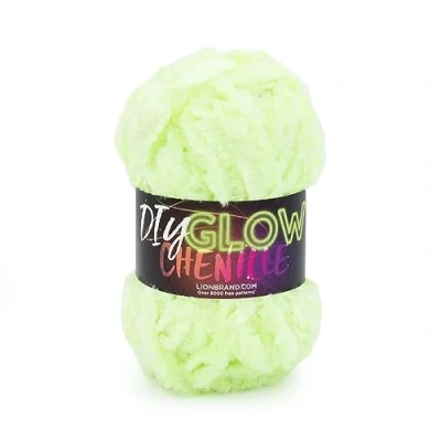 Afbeelding van Lion Brand Yarn DIY Chenille Garen, Glow Worm