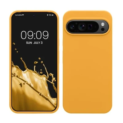 Afbeelding van kwmobile telefoonhoesje geschikt voor Google Pixel 9 Pro XL Hoesje met siliconen coating Smartphone case in mango