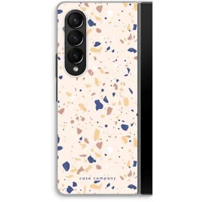 Afbeelding van Case Company® hoesje geschikt voor Samsung Galaxy Z Fold4 Terrazzo N23 Soft Cover Telefoonhoesje Bescherming aan alle Kanten en Schermrand