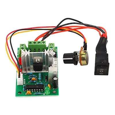 Afbeelding van 5 30V DC Motor PWM snelheidsregelaar, instelbare borstelmotor snelheidsregelaar omkeerbare schakelaar 6A/150W