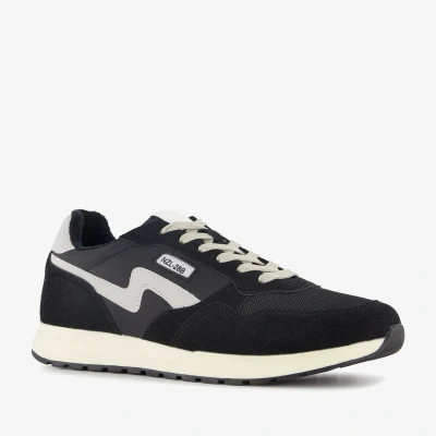 Afbeelding van Blue Box heren sneakers zwart wit Maat 41 Uitneembare zool