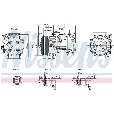 Afbeelding van Compressor, airconditioning NISSENS 891201