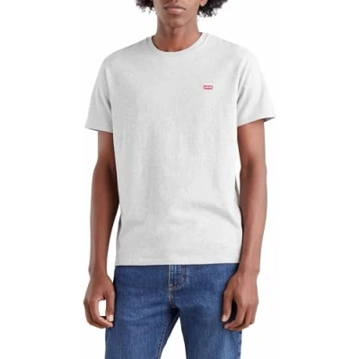 Afbeelding van Levi&#039;s Original Housemark TEE Tshirt basic, Heren, Maat: XS, Light mist heather